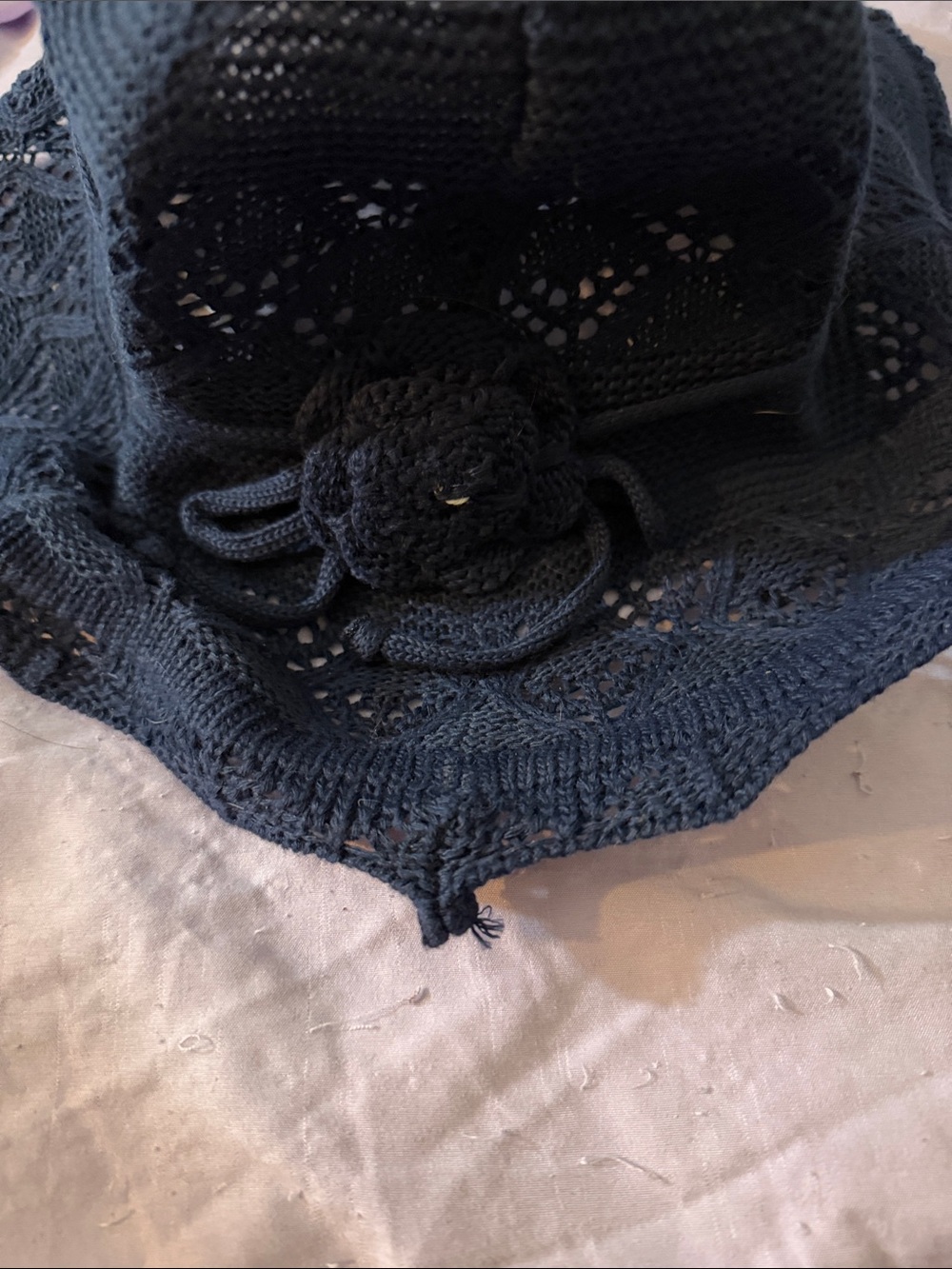 SHEIN Stylish Blue Crochet Sun Hat for Women-EUC - Picture 6 of 7